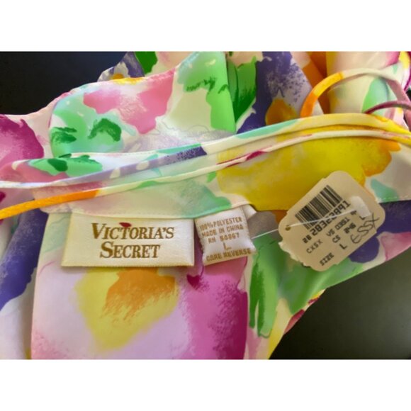 Vintage Victoria's Secret Floral‎ Two-Piece Pajama Short Set Large Eighties Rock - Picture 10 of 13